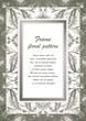 © cosveta - Arabesque vintage decor ornate pattern for design template vector Eastern motif Floral Frame with place for text. Silver white grey flowers for save the date, greeting card, wedding invitation, poster