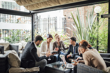 Business People Drinking After Work