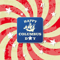 happy columbus day greeting card