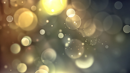 Poster - golden bokeh background