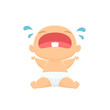 Baby crying vector isolated illustration