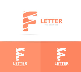 Poster - Unique vector letter F logo design template.