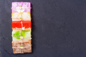 Wall Mural - colorful fruit handmade soap