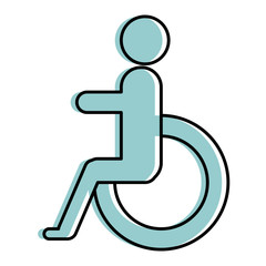 Canvas Print - disabled sign isolated icon