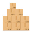 Cardboard boxes set