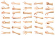 © Iurii - Multiple images set of female caucasian hand gestures isolated