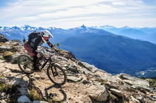 Mountain Biking In Whistler, British Columbia Canada - Top Of The World Trail In The Whistler Mountain Bike Park - September 2017