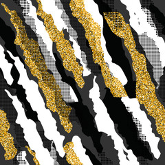 Naklejka na meble Gold glitter abstract art 80s seamless pattern