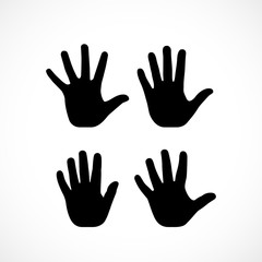 human palm hand vector silhouette