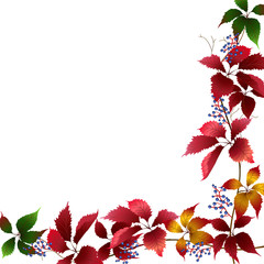 Wall Mural - pattern with yellow and red leaves