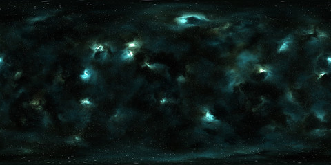 Wall Mural - Deep space, stars and nebula, 360 degrees panorama, HDRI high resolution environment map