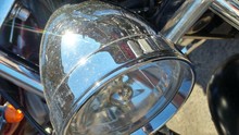 Classic Motorcycle Headlights, Chrome Cutlery, Motorcycle Chopper And Harley Davidson