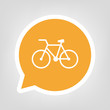 Gelbe Sprechblase - Fahrrad