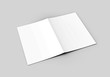 © godesignz - A3 half-fold brochure blank white template for mock up and presentation design. 3d illustration.