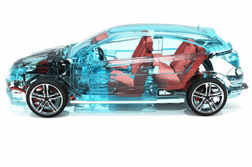 Poster - Transparent model cars.