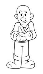 Wall Mural - Young Cartoon Man Character Vector Drawing