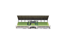 Empty Grandstand For Sports Cheer Isolated On White Background.