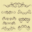 © panpriya - illustration of set of vintage design elements