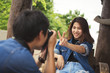 © Phushutter - Young asian couple in love happy.