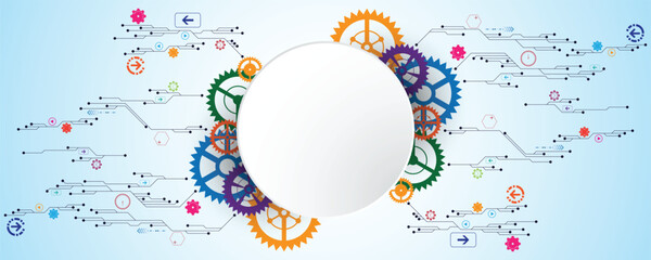 Wall Mural - vector abstract technology concept.