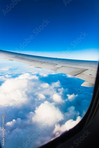 Obraz na plátne the view from the window of a passenger plane