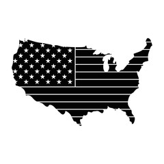 Sticker - united states of america map