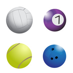 Poster - Set of sport balls on a white background, Vector illustration