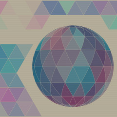 Poster - Abstract poster template in retro colors. Vector