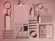 © Marko Milanovic/Stocksy - Pink stationery on pink background.