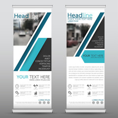 Wall Mural - Roll up business banner design vertical template vector, cover presentation abstract geometric background, modern publication display and flag-banner, layout in rectangle size.