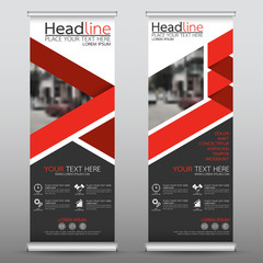 Wall Mural - roll up business banner design vertical template vector, cover presentation abstract geometric backg