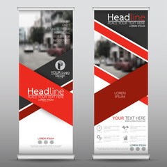 Wall Mural - roll up business banner design vertical template vector, cover presentation abstract geometric backg