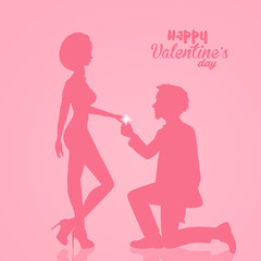 Wall Mural - Happy Valentines day