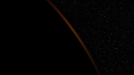Wall Mural - realistic sunrise over the earth. 4k. 3840x2160. 3d animation. ultra high definition. (you can speed