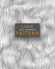 Aufkleber - Wavy Line Pattern, Abstract Illustration 
