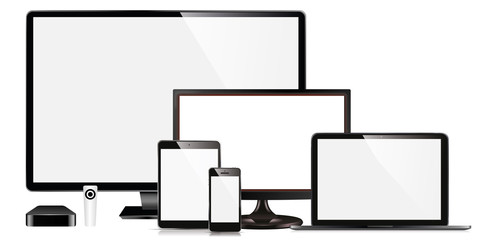 Set device mockup. Vector illustration