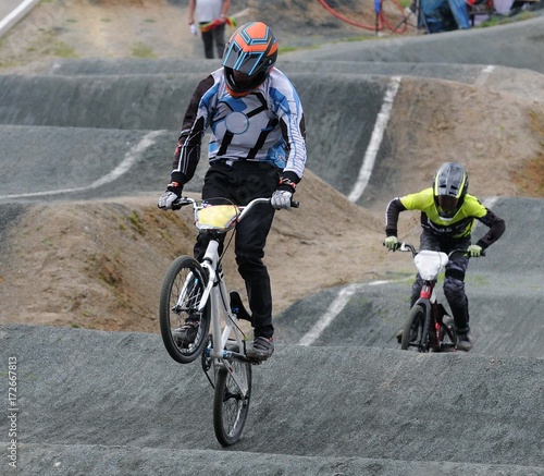 bicycle motocross pilote de BMX Race en compétition - Buy this stock ...