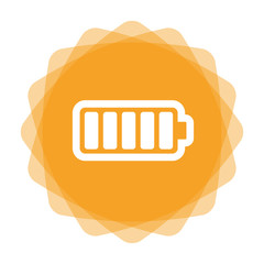 Poster - App Icon gelb - Batterie - voll