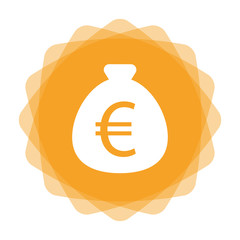 Sticker - App Icon gelb - Geldsack - Euro