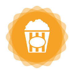 Canvas Print - App Icon gelb - Popcorn