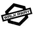 Walk Away rubber stamp. Grunge design with dust scratches. Effects can be easily removed for a clean, crisp look. Color is easily changed.