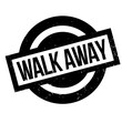 Walk Away rubber stamp. Grunge design with dust scratches. Effects can be easily removed for a clean, crisp look. Color is easily changed.