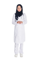 Wall Mural - young muslim female doctor