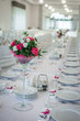 tableware in a wedding hall