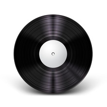 Beautiful, Realistic Vinyl Record Mockup With Light Effect And Shadow. Vector Illustration