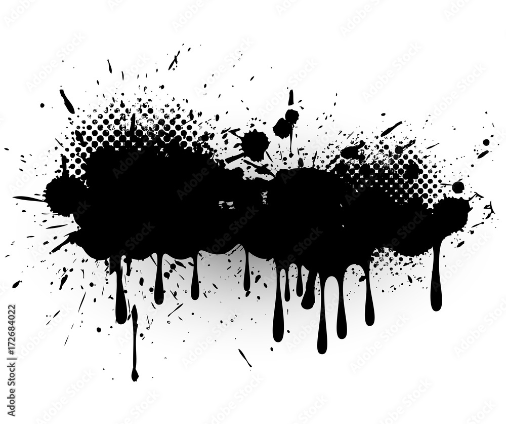 Filthy Banner Dirty Splash Vector Banner Stock Vector | Adobe Stock
