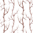 Fall trees vector pattern
