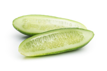 Wall Mural - Fresh sliced cucumber.