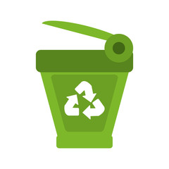 Poster - recycle bin icon image vector illustration design 