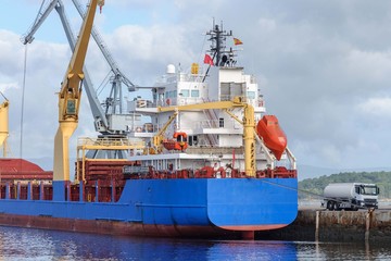 Wall Mural - tanker in the port